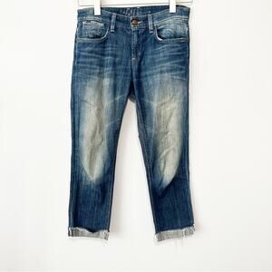 Joes Jeans the best friend rolled crop blue denim size 24 cropped